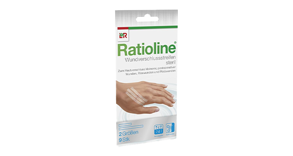 Produktabbildung Ratioline® Wundverschlussstreifen steril, 2 Größen