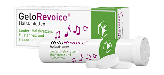 Gratisprobe Oktober 2026: GeloRevoice Halstabletten