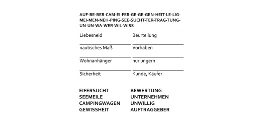 Silbenrätsel Oktober 2026
